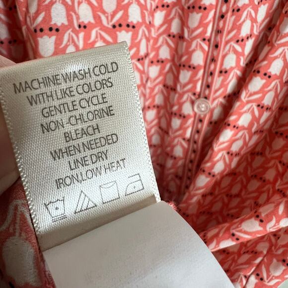 Max Studio Maxi Skirt Medium Tiered Tulip Floral Peasant Button Front Pulll On - Picture 6 of 7